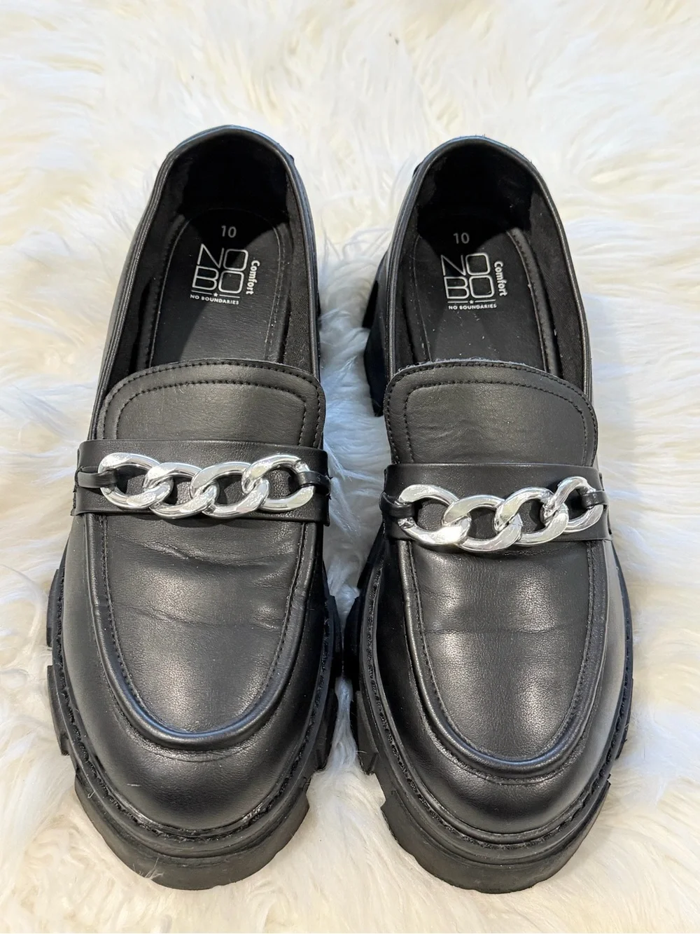 No Boundaries Black Slip-On Faux Leather Loafers